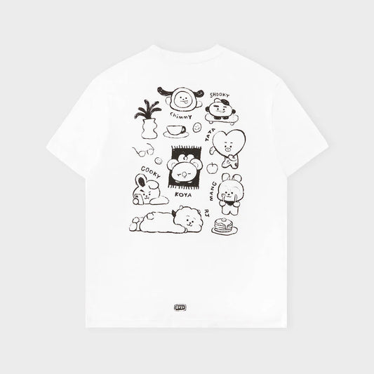 BT21 - BASIC DRAWING SHORT SLEEVE T-SHIRT [SOBRE PEDIDO]