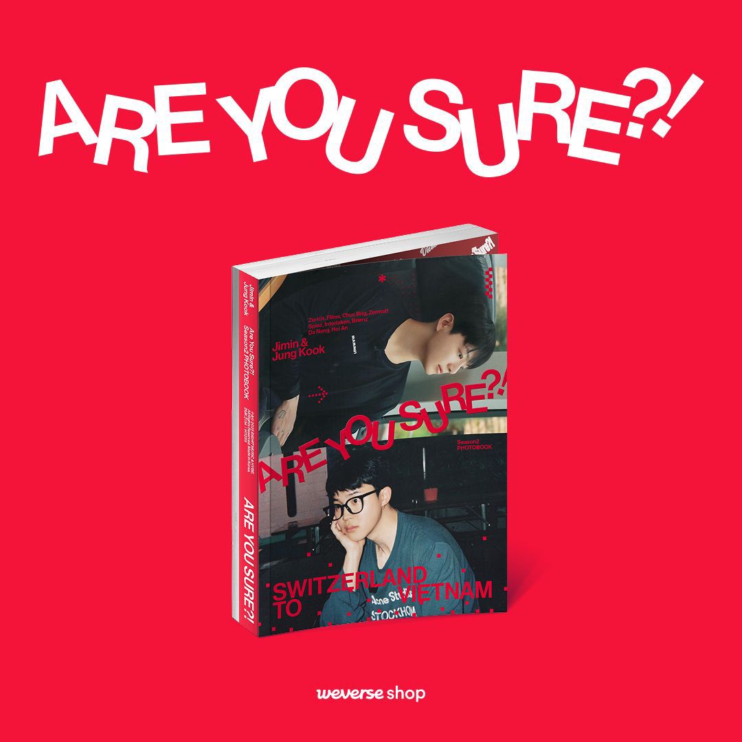 BTS JIMIN & JUNGKOOK - ARE YOU SURE S2 PHOTOBOOK [PRE ORDEN]
